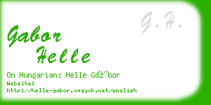 gabor helle business card